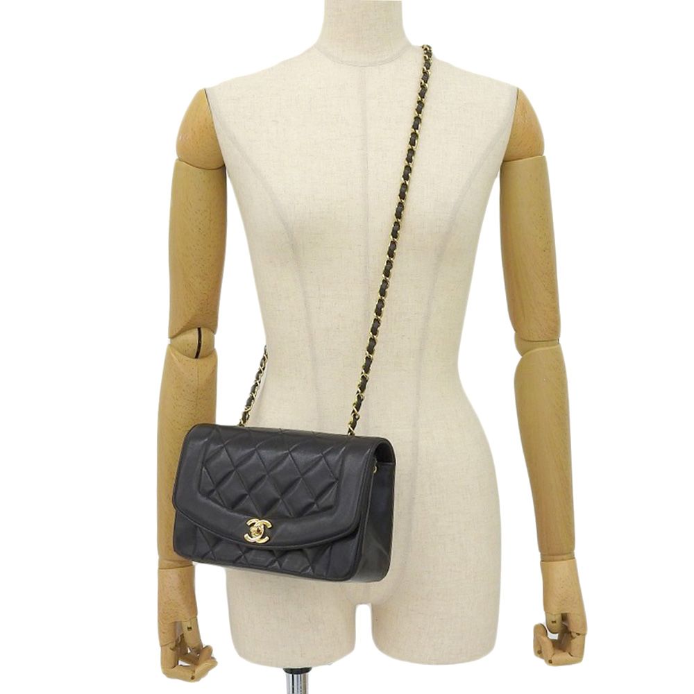 Chanel Quilted Diana 22 Chain Shoulder Bag — view 8