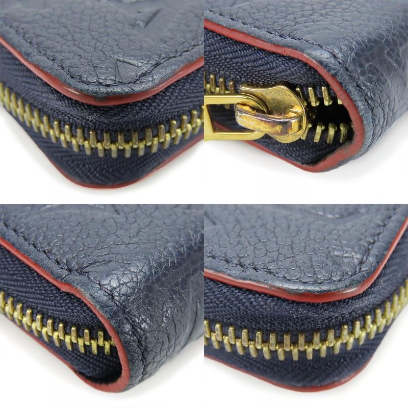 Louis Vuitton Long Wallet Zippy Monogram Empreinte Marine Rouge — view 4