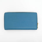 Gucci Logo Zip Around Wallet Blue Long Leather — view 2