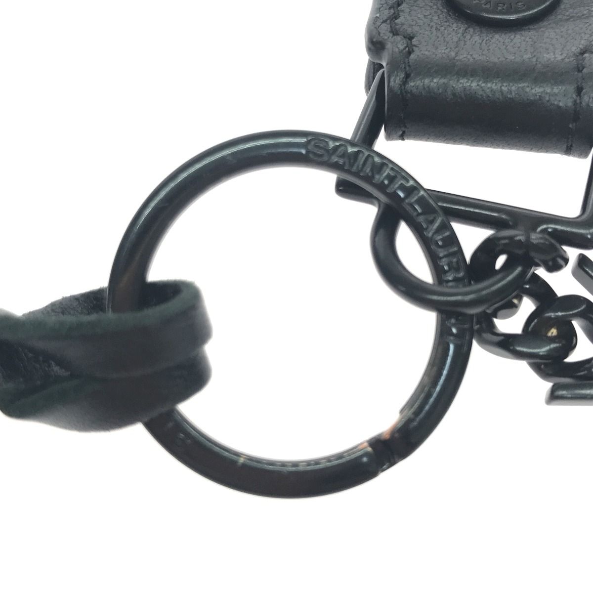 Saint Laurent Key Holder Ring Logo Plate Type — view 8