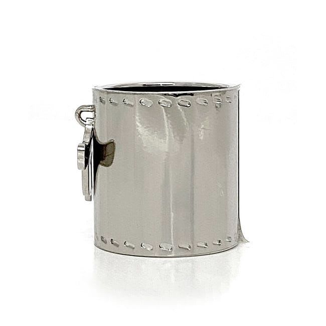 Hermes Scarf Ring Silver Saddle — view 4