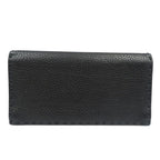 Fendi Selleria 7 M0186 Calf Silver Hardware Black Bifold Long Wallet 1380 — view 2