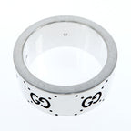 Gucci Adidas Collaboration Ring Engraving Wide Trefoil 17 AG 925 Jewelry — view 8