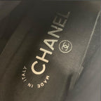 Chanel Boots Short Shoes Tweed Black Navy Brown Logo Belt — view 8