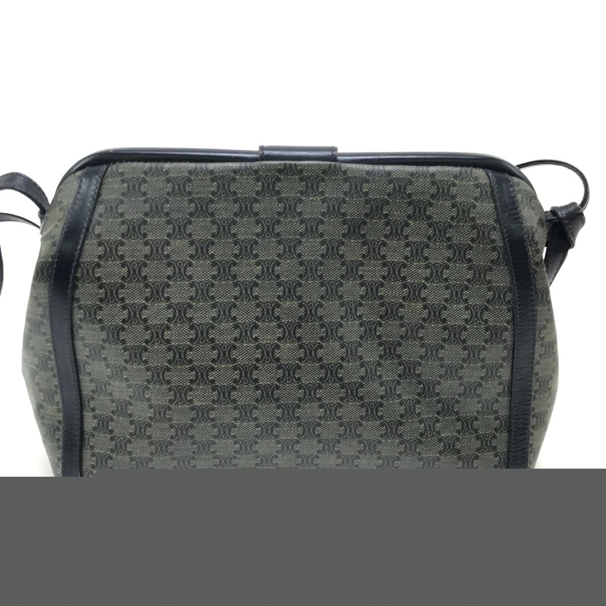 Celine Shoulder Bag Macadam Pattern Navy — view 3