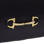 Gucci Horsebit Backpack Satin Rhinestone Black Mini Bag 0837 — view 7