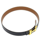 Hermes H Belt 70 Black And Gold B 1988 — view 3