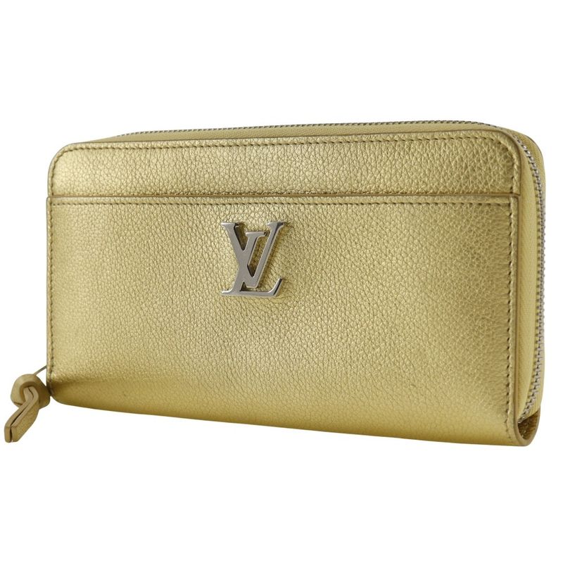 Louis Vuitton Zippy Lock Me Color Grain Calf Leather Gold Ub5109 — view 2