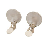 Hermes Bijouterie Fantaisie Serie Shell Clip Earrings For Both Ears Silver — view 5