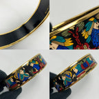 Hermes Enamel GM Bangle Plated Cloisonne Indian Bracelet — view 6