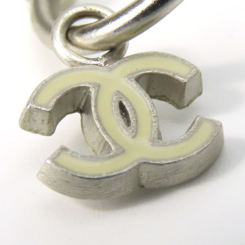 Chanel Coco Mark Metal White Silver Hardware Accessories Plated Half — view 3