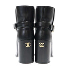 Chanel 22 B Ankle Boots Leather Black 35.5 — view 3
