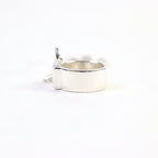 Hermes Alfa Kelly AG 925 Clochette Cadenas Double Ring Accessory Silver — view 4