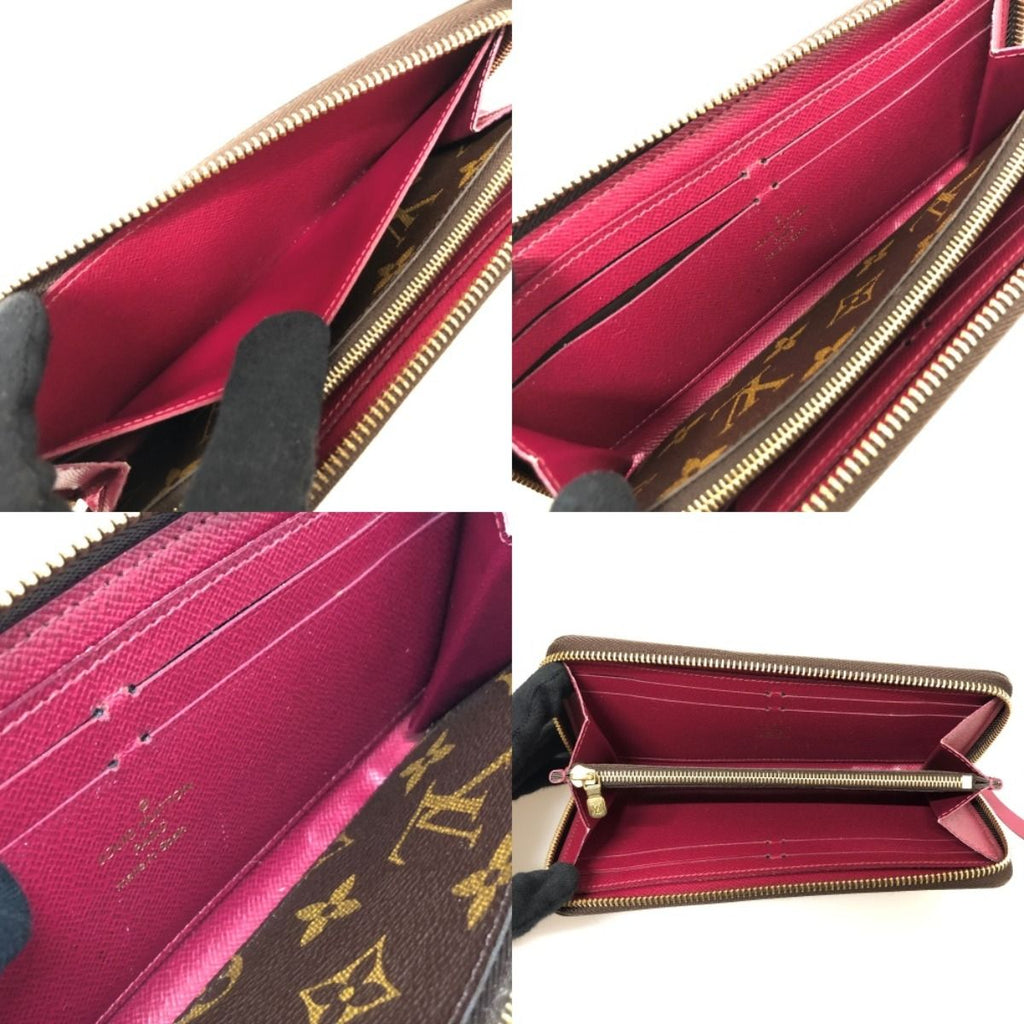 Louis Vuitton Long Wallet Monogram Portefeuille Clemence Fuchsia — view 9
