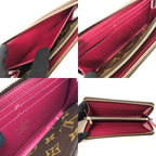 Louis Vuitton Long Wallet Monogram Portefeuille Clemence Fuchsia — view 9