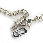 Christian Dior Necklace Metal Silver Hardware Fang Motif Plated Accessory — view 8