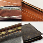 Louis Vuitton Monogram Porte Monnaie Zip Brown Long Wallet — view 8