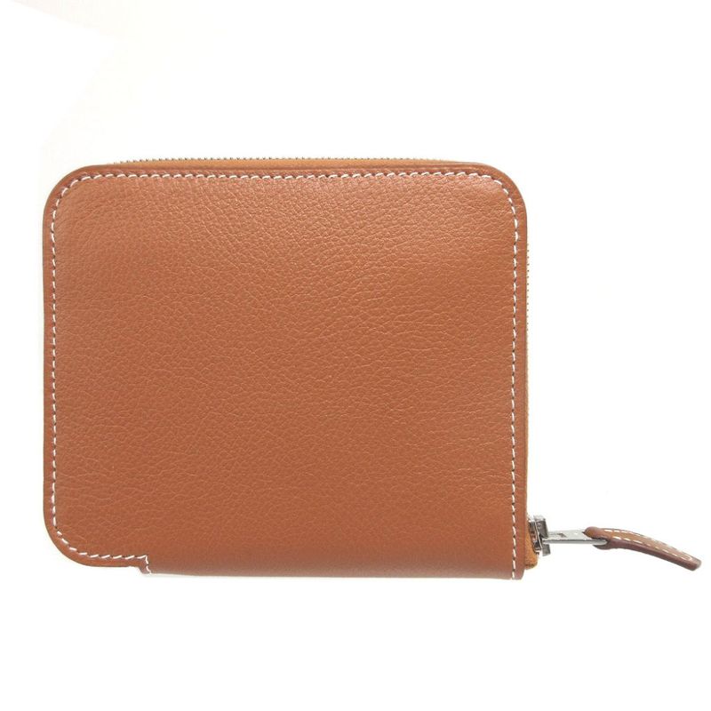Hermes Azap Silk Quin Compact Stamped B Evercolor Gold Coin Case — view 2