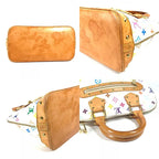 Louis Vuitton Handbag Alma Monogram Multicolor Canvas Bronze White — view 8