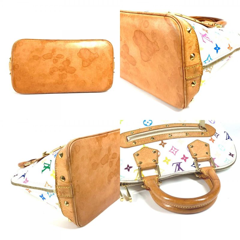 Louis Vuitton Handbag Alma Monogram Multicolor Canvas Bronze White — view 8