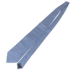 Gucci 100% Silk GG Logo All-over Pattern Cles Str Wide Tie Light Blue — view 2