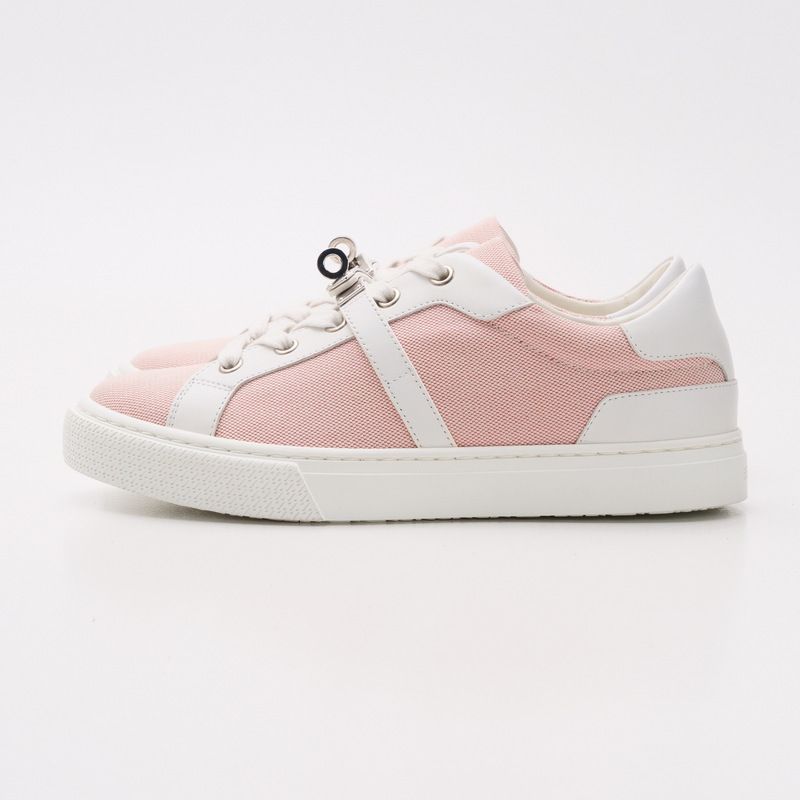 Hermes Day Sneakers Size 36 Kelly Hardware Leather Canvas — view 2
