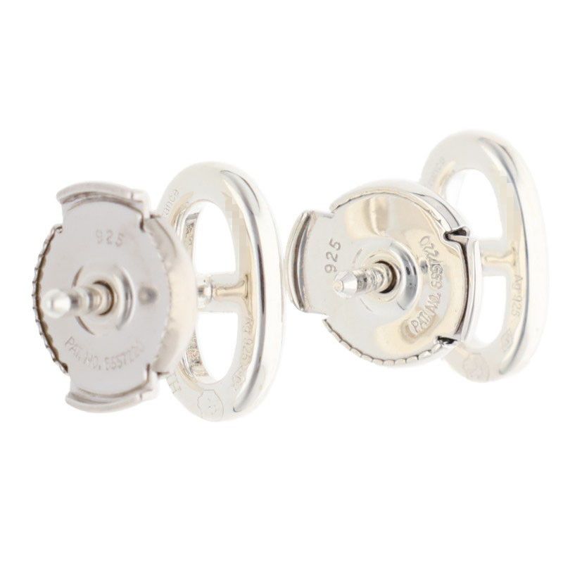 Hermes Chaine D'ancre TPM Silver Earrings — view 3