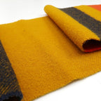 Hermes Cabas Wool Muffler Striped Mustard Yellow Scarf — view 4