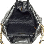 Chanel 22 Quilted Backpack Leather Black Knapsack Chain — view 5