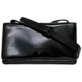 Prada Shoulder Bag Leather Spazzolato Nero Black Vintage