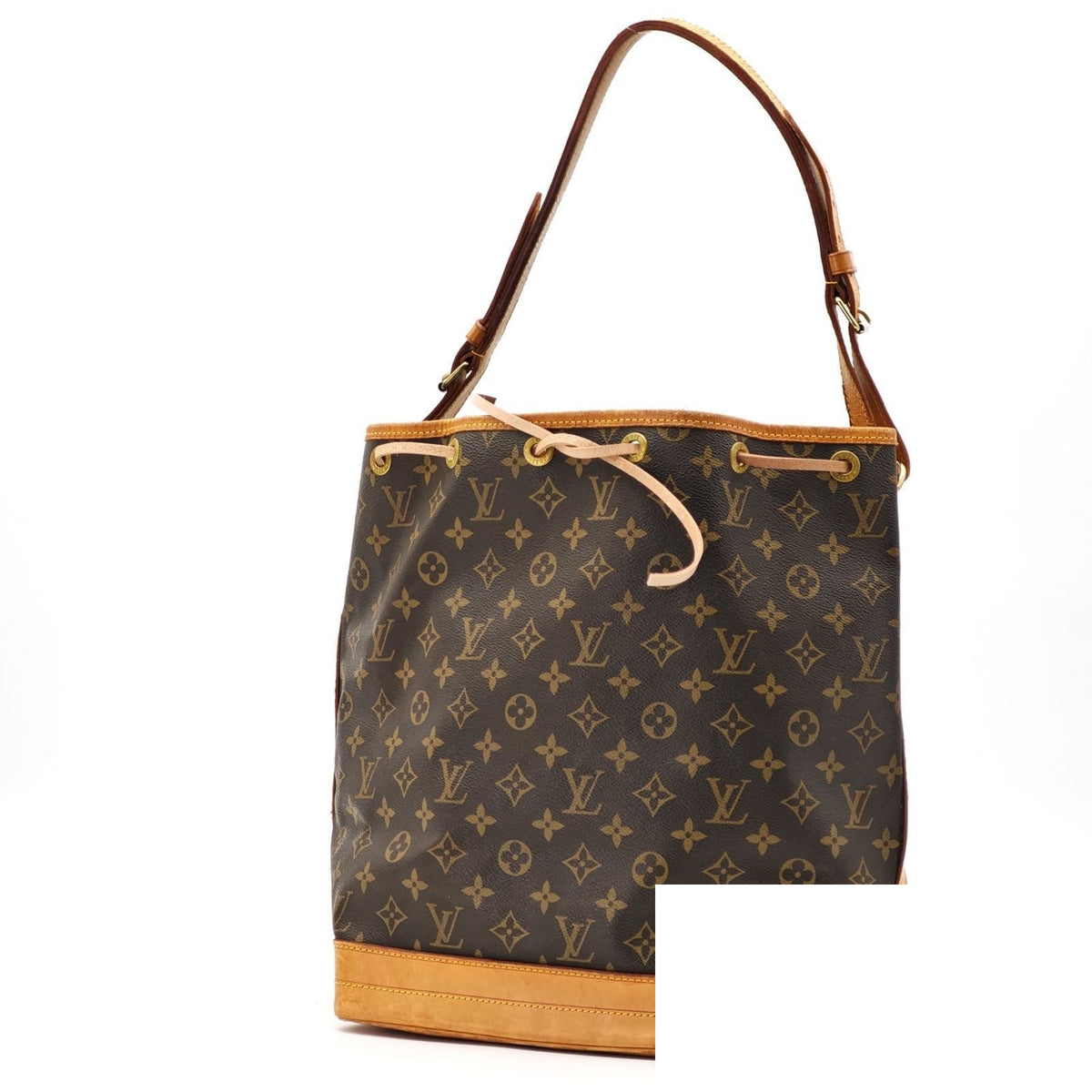 Louis Vuitton Noe Monogram Bucket Bag Brown