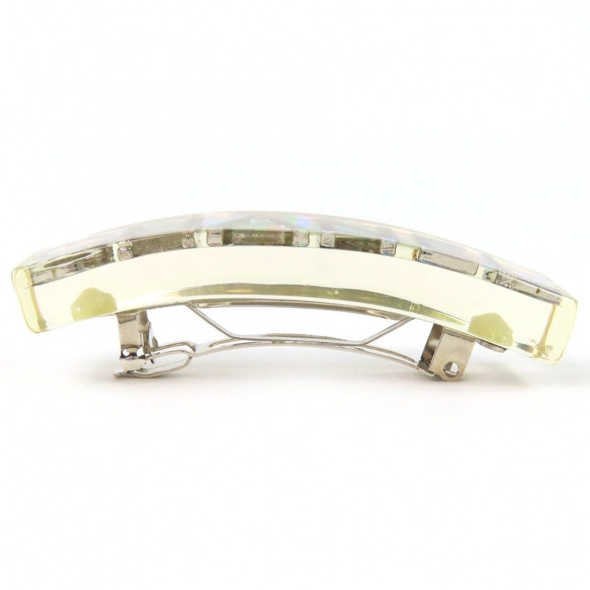 Chanel Hologram Prism Logo Barrette Hair Clip Clear — view 2