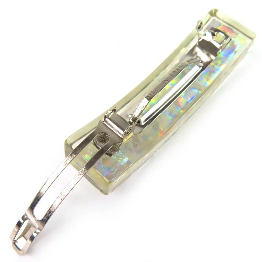 Chanel Hologram Prism Logo Barrette Hair Clip Clear — view 4