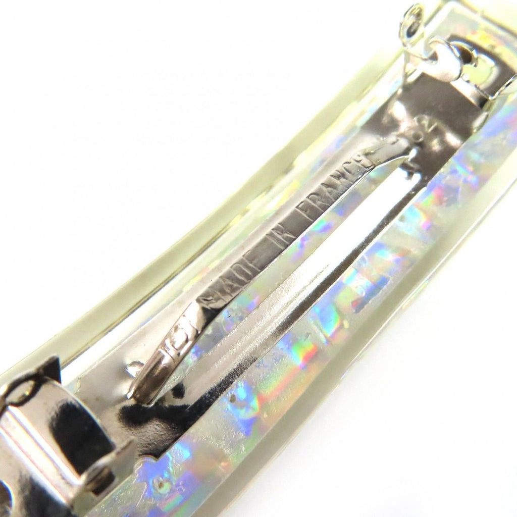 Chanel Hologram Prism Logo Barrette Hair Clip Clear — view 5