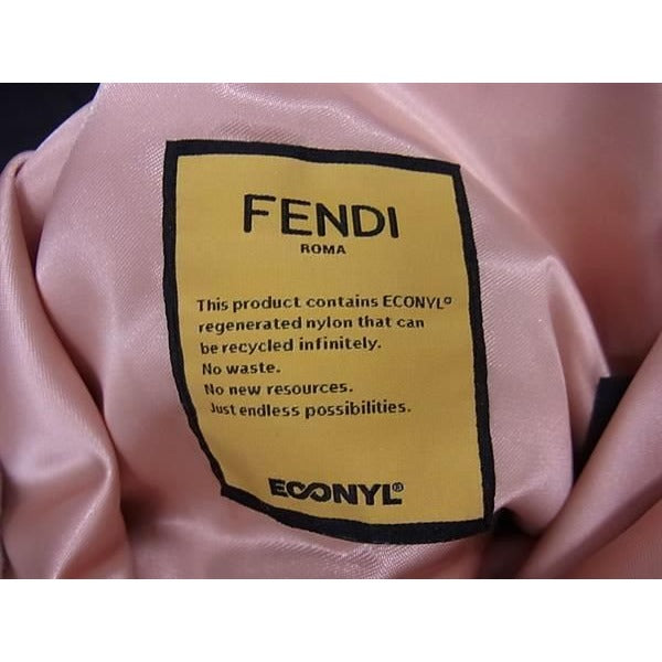 Fendi Bucket Shopping Bag Nylon Tote Pink Beige — view 9