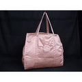 Fendi Bucket Shopping Bag Nylon Tote Pink Beige
