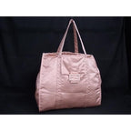 Fendi Bucket Shopping Bag Nylon Tote Pink Beige