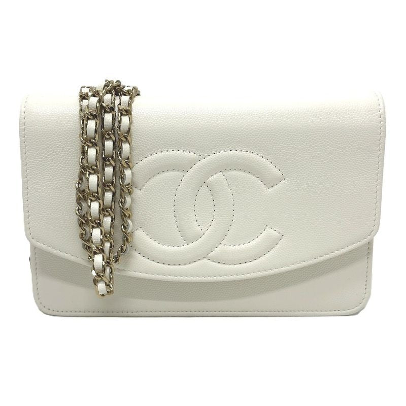 Chanel Shoulder Bag Ap4653 Caviar Leather White