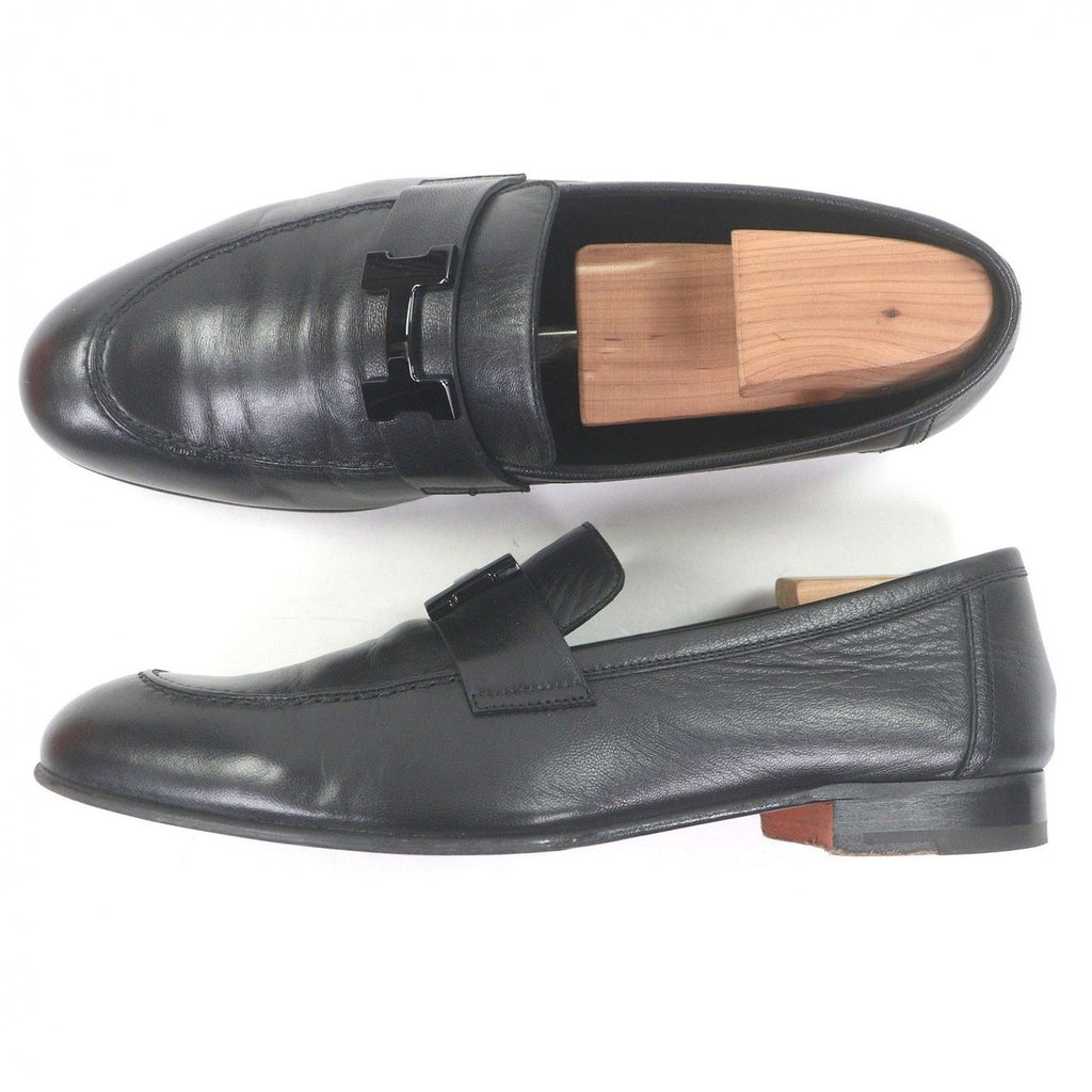 Hermes Leather Constance Logo Loafers Moccasins Black 41 — view 4