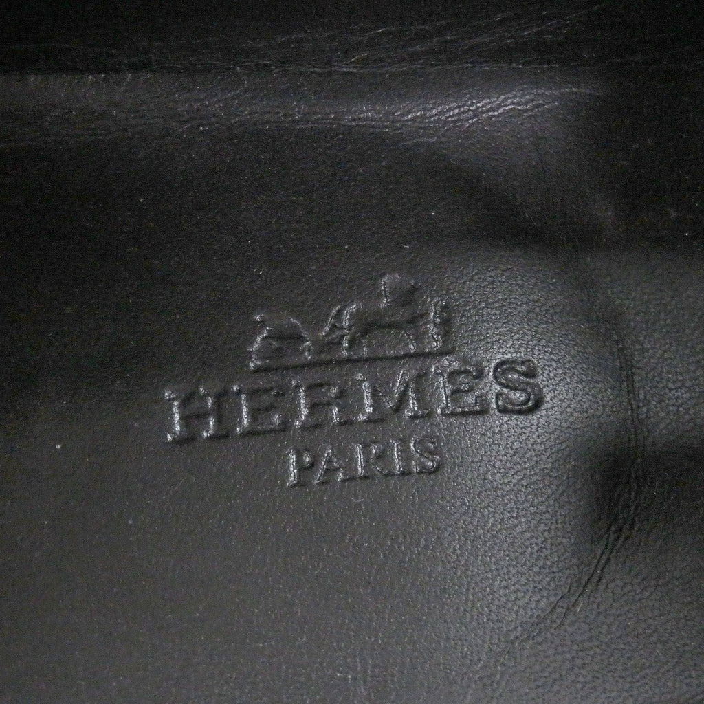 Hermes Leather Constance Logo Loafers Moccasins Black 41 — view 8