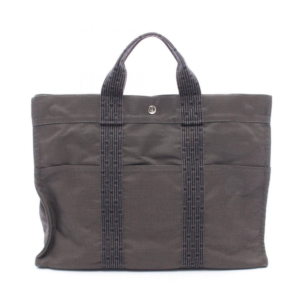 Hermes Tote Her Line MM Gray Canvas