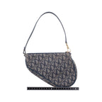 Dior Saddle Navy Jacquard MC Handbag — view 2