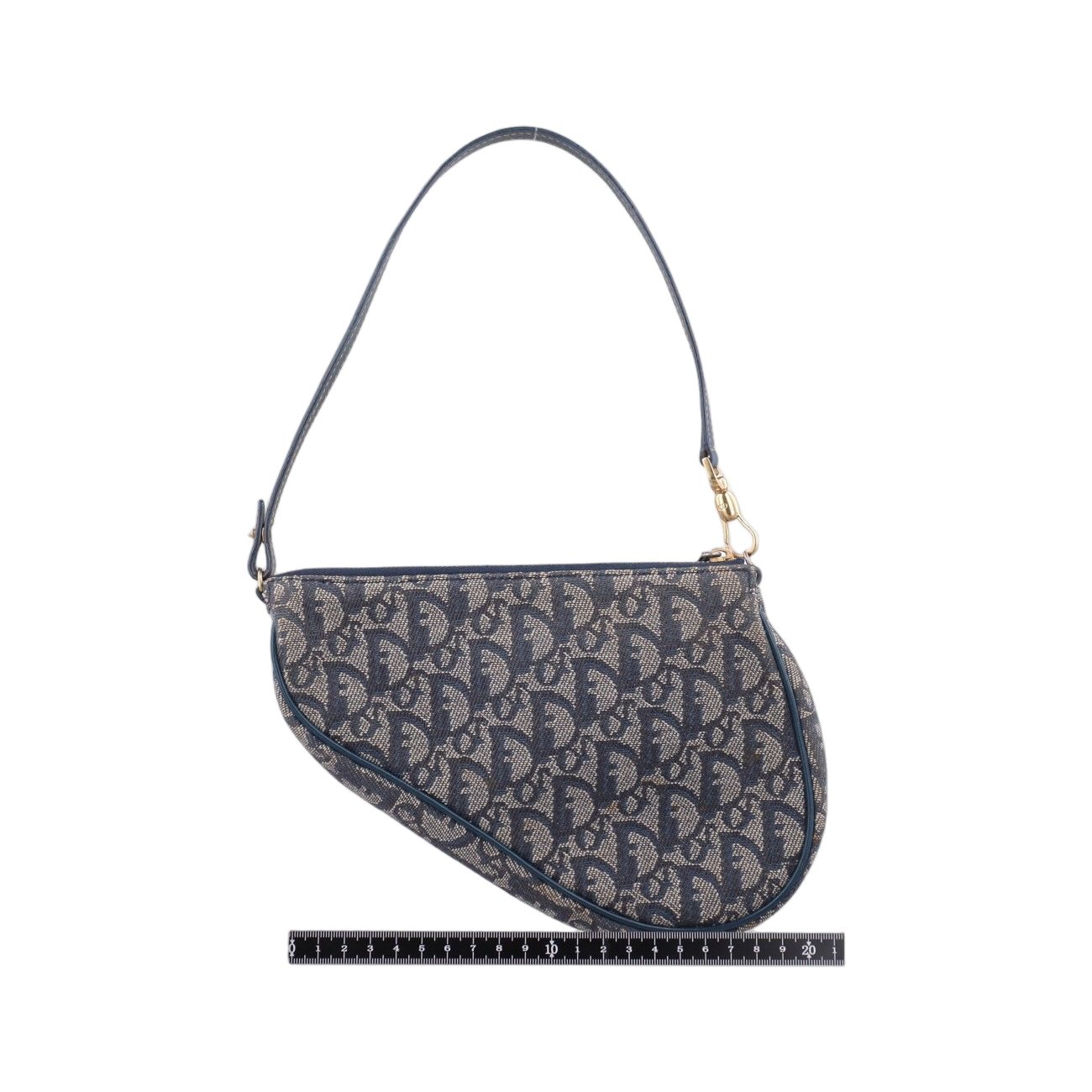 Dior Saddle Navy Jacquard MC Handbag — view 2