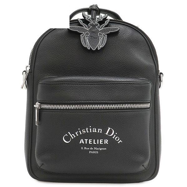 Dior 2-Way Atelier Shoulder Bag Calfskin Black Silver