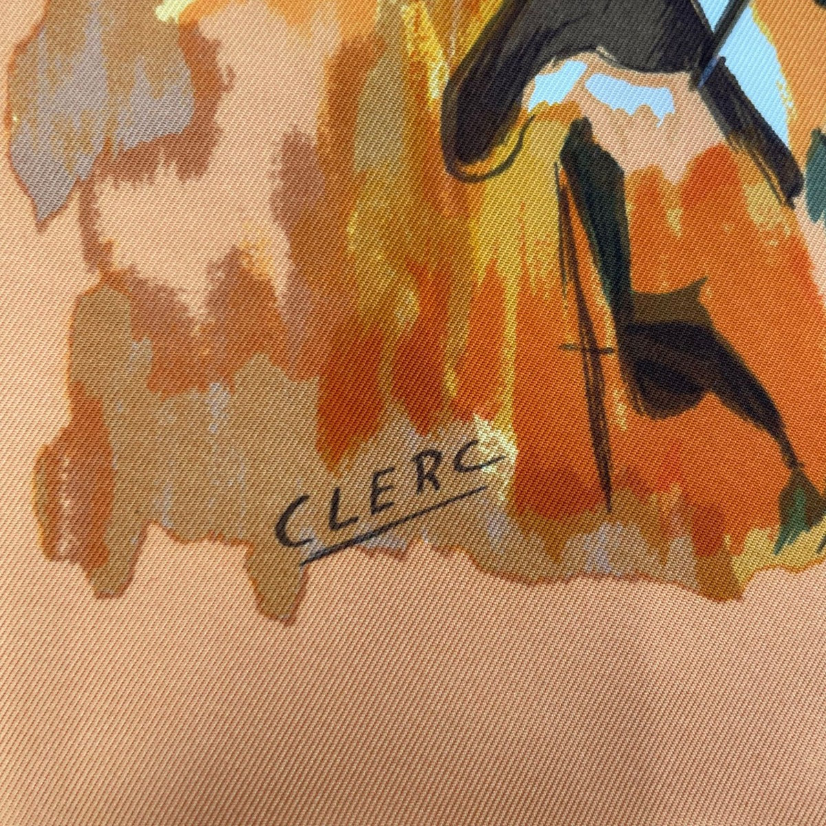 Hermes Scarf 100% Silk Carre 90 Concerto Orange — view 8