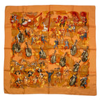 Hermes Scarf 100% Silk Carre 90 Concerto Orange
