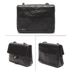 Chanel Chain Shoulder Bag Gold Single Flap Quilted Lambskin Number 2 — view 2