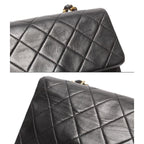 Chanel Chain Shoulder Bag Gold Single Flap Quilted Lambskin Number 2 — view 7