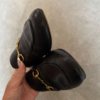 Gucci Prince Town Horsebit Slip on Loafer Leather Black Gold 37 — view 3