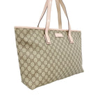 Gucci Tote GG Supreme Brown Pink Silver — view 2
